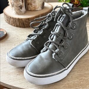 Lugz Charcoal High-Top Sneakers with White Trim